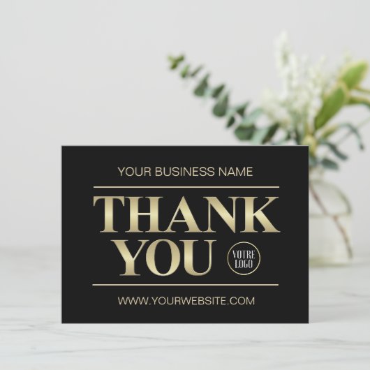 BEDANKT U Business Black & Gold | LOGO (Staand voorkant)