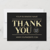 BEDANKT U Business Black & Gold | LOGO (Voorkant)