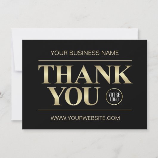 BEDANKT U Business Black & Gold | LOGO (Voorkant)