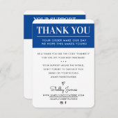 BEDANKT U DAT u met uw zakelijke bestelling een mo (Voorkant / Achterkant)