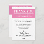 BEDANKT U DAT uw zakelijke bestelling een modern   (Voorkant / Achterkant)