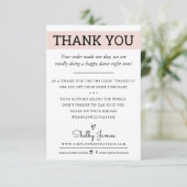 BEDANKT U DAT uw zakelijke bestelling een moderne  (Staand voorkant)