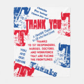 BEDANKT U DE ARTS, DE VERPLEKKINGEN EN DE EERSTE R FLEECE DEKEN (Voorkant)