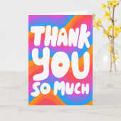 BEDANKT U DE kleurrijke regenboogstrepen DOUANE Kaart (Gele Bloem)