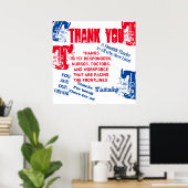 BEDANKT U DOKERS, VERPLEEGT EN EERSTE RESPONDERS POSTER (Thuiskantoor)