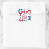 BEDANKT U DOKERS, VERPLEEGT EN EERSTE RESPONDERS VIERKANTE STICKER (Tas)