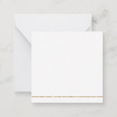 BEDANKT U EEN VLOTE Kaart Notitiekaartje (Achterkant)