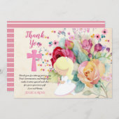 BEDANKT U Eerste Heilige Kaarten Meisje van de Com (Voorkant / Achterkant)