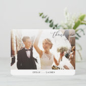 BEDANKT U FANTASIEKE calligrafie-notitie voor brui Kaart (Staand voorkant)