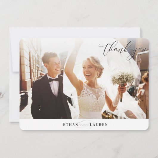 BEDANKT U FANTASIEKE calligrafie-notitie voor brui Kaart (Voorkant)