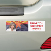 BEDANKT U GOVERNOR BREWER BUMPERSTICKER (Op auto)