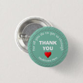 BEDANKT U HARTEBEHEER Hero  AQUA Ronde Button 3,2 Cm (Voorkant /achterkant)