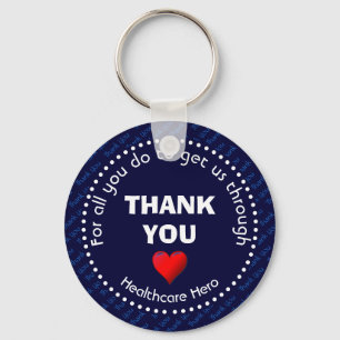 BEDANKT U, Healthcare Hero Custom NAVY Sleutelhanger