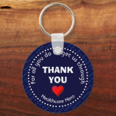 BEDANKT U, Healthcare Hero Custom NAVY Sleutelhanger (Voorkant)