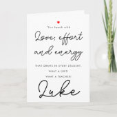 BEDANKT U MET DE bewerkbare naamkaart Kaart (Voorkant)