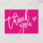 BEDANKT U modern bedrijf label fuschia roze (Voorkant)