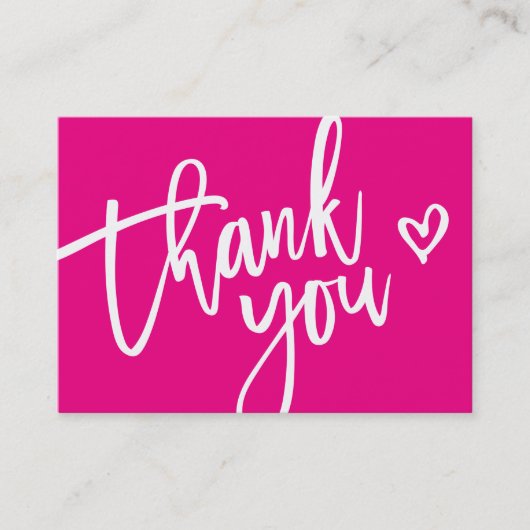 BEDANKT U modern bedrijf label fuschia roze (Voorkant)