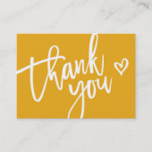 BEDANKT U modern bedrijfsinvoegen label ambergeel (Voorkant)