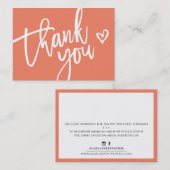 BEDANKT U modern bedrijfsinvoegen label perzik sin (Voorkant / Achterkant)