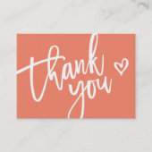 BEDANKT U modern bedrijfsinvoegen label perzik sin (Voorkant)