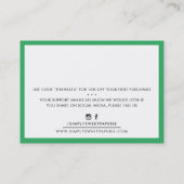 BEDANKT U modern bedrijfstussenvoegsel groen label (Achterkant)