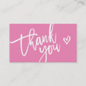 BEDANKT U modern zakelijk label snoep roze invoege (Voorkant)