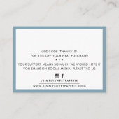 BEDANKT U modern zakenadres serif denim blue Visitekaartje (Achterkant)