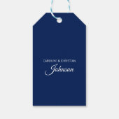 BEDANKT U Nautical Navy Blue Anchor Wedding Cadeaulabel (Achterkant)