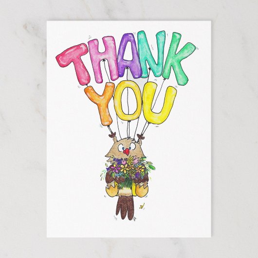 BEDANKT U OVER briefkaart VAN Nicole Janes