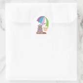 BEDANKT U RONDE STICKER (Tas)