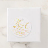 BEDANKT U WEINIG GOEDE Foil Heart Wedding Bedankjes Labels (Met doos)