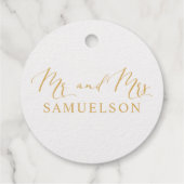 BEDANKT U WEINIG GOEDE Foil Heart Wedding Bedankjes Labels (Achterkant)