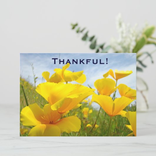 Bedankt! Uitnodigingen Aangepaste vrijwilligers Lu (Staand voorkant)