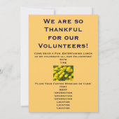 Bedankt! Uitnodigingen Aangepaste vrijwilligers Lu (Achterkant)