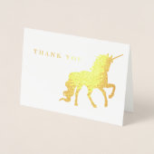 Bedankt Unicorn Birthday Folie Kaarten (Voorkant)