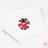 Bedankt Union Jack London Theme Ronde Sticker (Envelop)