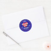 Bedankt US Postal Workers STICKER - Donkerblauw (Envelop)