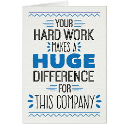 Bedankt, uw harde werk maakt enorm verschil