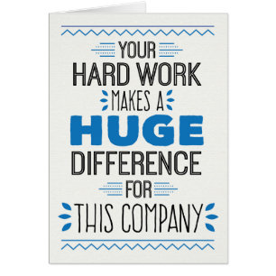 Bedankt, uw harde werk maakt enorm verschil