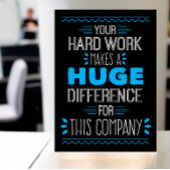 Bedankt, uw harde werk maakt enorm verschil bedankkaart