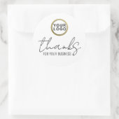 Bedankt Uw Logo Ronde Sticker (Tas)