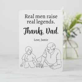 Bedankt Vader Kaart, Aangepast Vaderdag Cadeau Feestdagenkaart