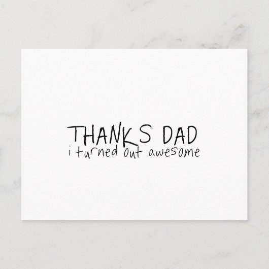 Bedankt vader... Vaderdag cadeau Briefkaart (Voorkant)