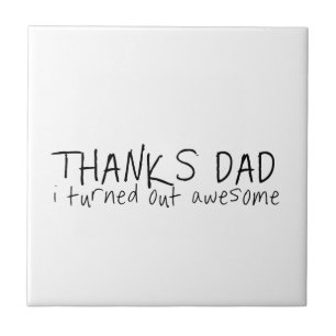 Bedankt vader... Vaderdag cadeau Tegeltje
