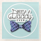 Bedankt vader voor de beste vader ooit glazen onderzetter (Voorkant)