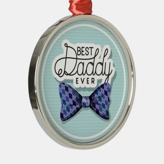 Bedankt vader voor de beste vader ooit metalen ornament (Rechts)