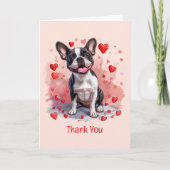Bedankt Valentijnsdag Boston Terrier Dog (Voorkant)