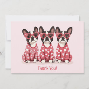 Bedankt Valentijnsdag Boston Terrier Dogs