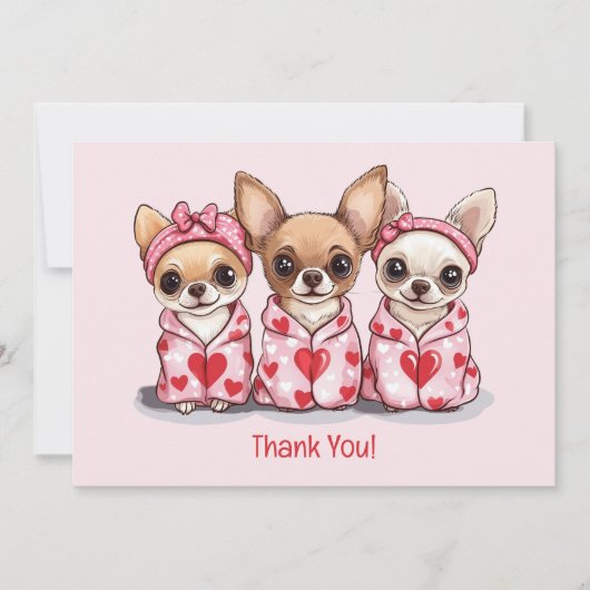 Bedankt Valentijnsdag Chihuahua Dogs (Voorkant)