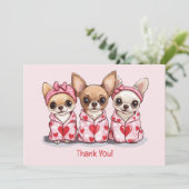 Bedankt Valentijnsdag Chihuahua Dogs (Staand voorkant)